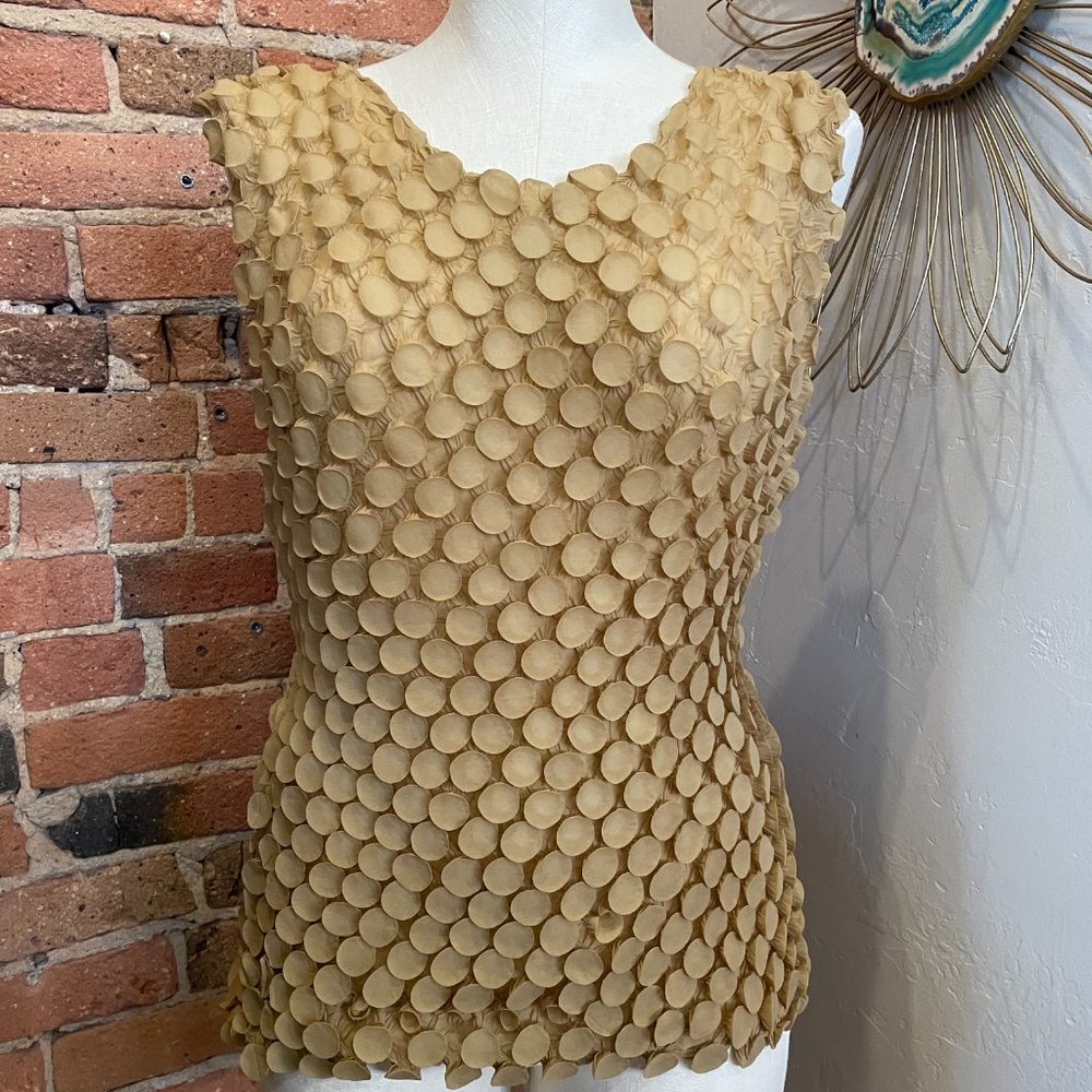 Issey Miyake Origami Circles Organza Vintage Sleeveless Top
